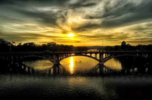 Sunset at Lady Bird Lake, by Ted Lee Eubanks