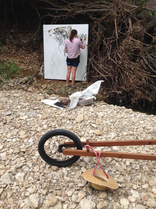 Erika Huddleston on Shoal Creek near 9th Street. Photo by Daniel Adams.