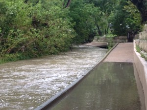 Flooding along Shoal Creek. 